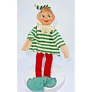 VTG PIXIE ELF CELLULOID HEAD CHRISTMAS 1940s - 1950s NOEL OF JAPAN 9" TALL Rare